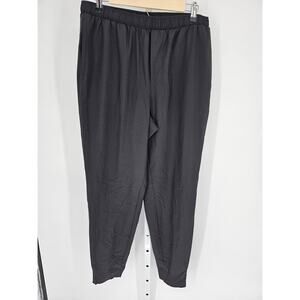DSG Women's Black Elastic Waist High Rise Wide Leg Casual Jogger Pant Size M